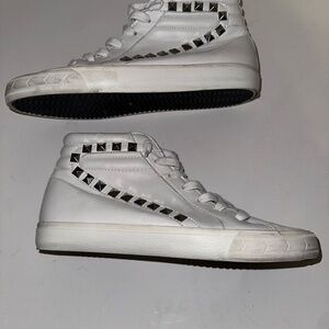 Vici White Remedy High-Top Sneakers with Studded Accents
